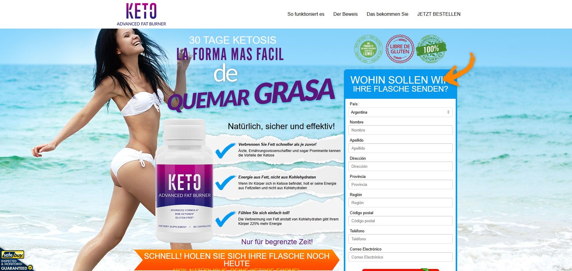 Keto Advanced Fat Burner Capsules Produs